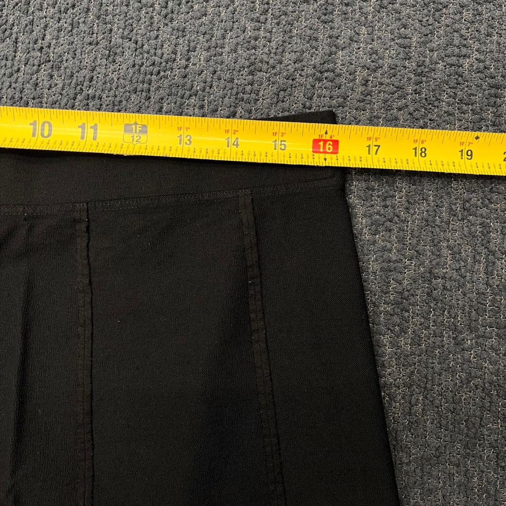 Eileen Fisher Womens Black Viscose Blend Paneled Flare Pull On Midi Skirt Size M - Picture 4 of 5